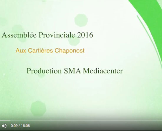La vidéo sur l’Assemblée Provinciale 2016